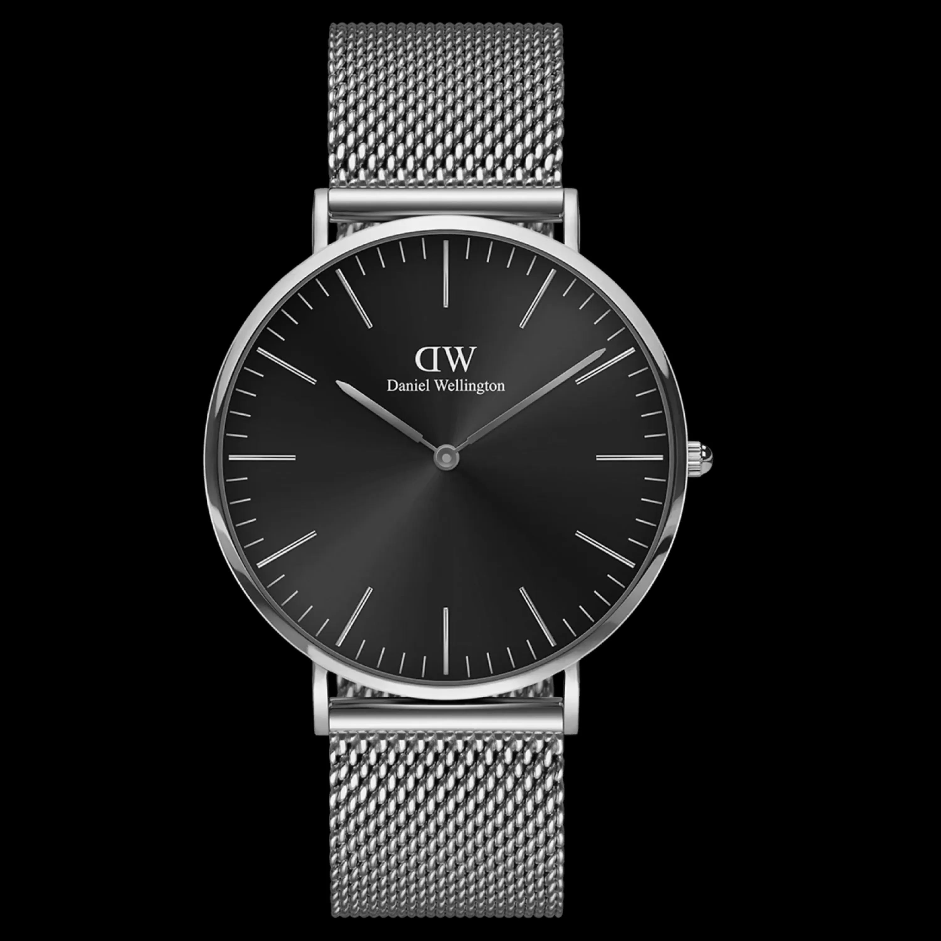 Daniel Wellington Men's Watches<Classic Mesh Onyx Silver