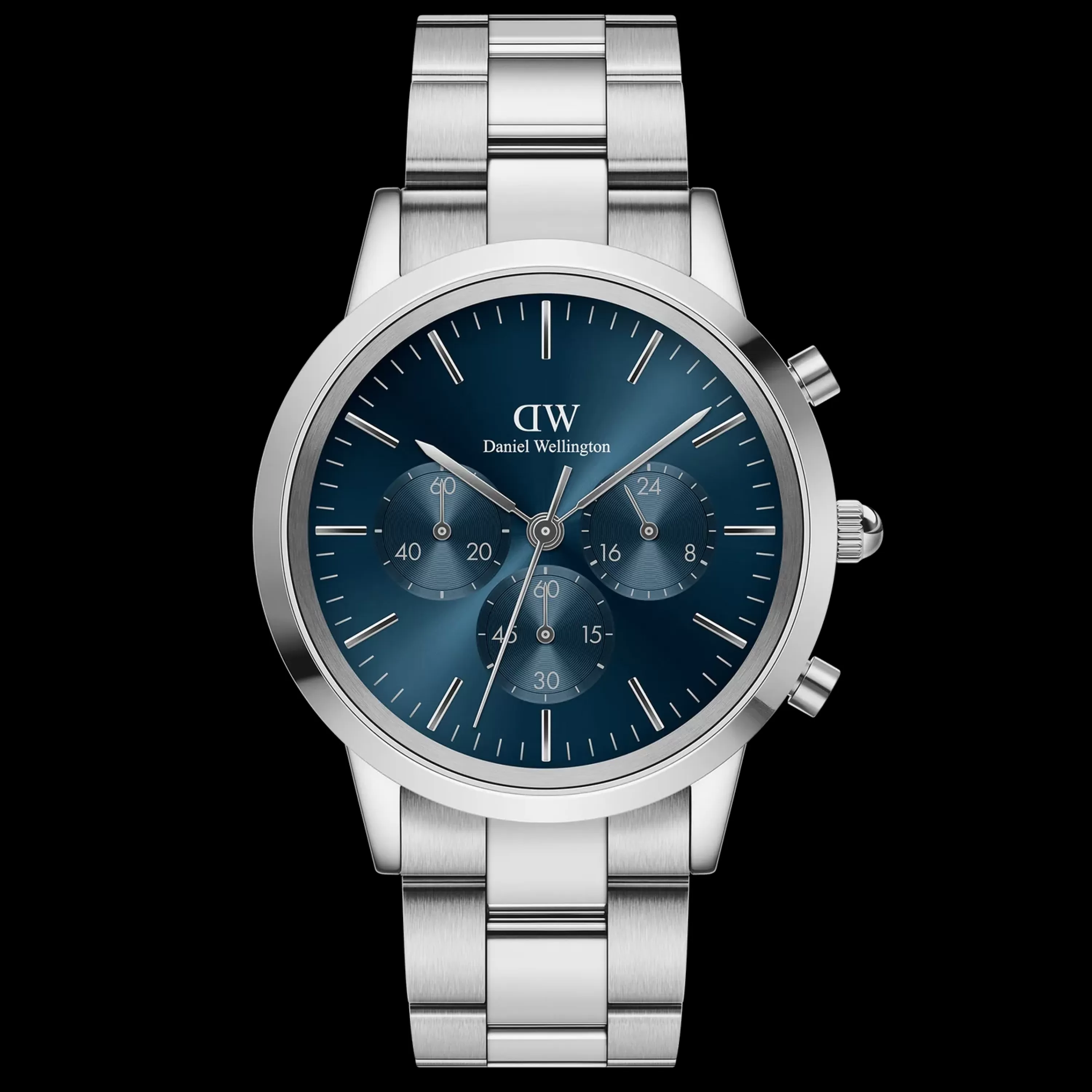 Daniel Wellington Men's Watches<Iconic Chronograph Link Arctic S Silver