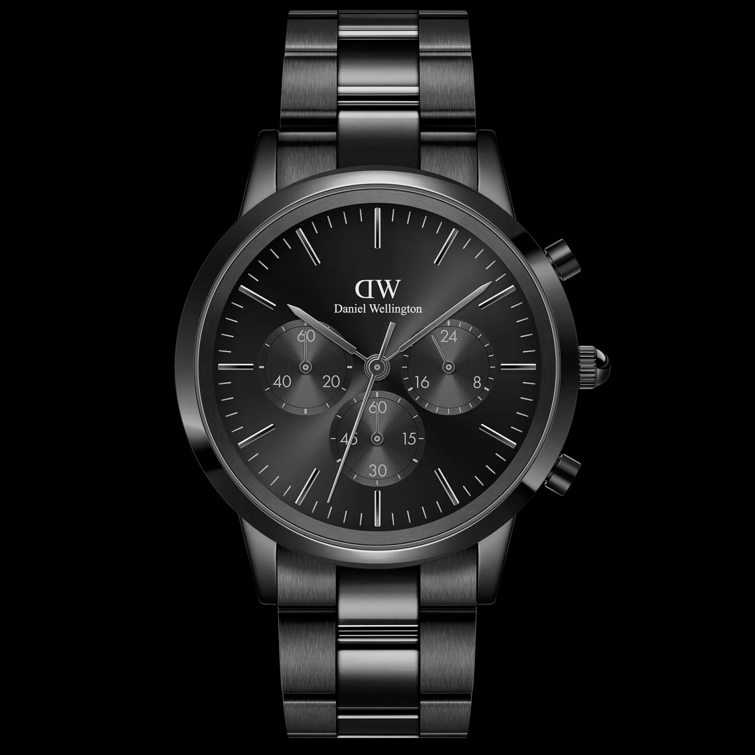 Daniel Wellington Men's Watches<Iconic Chronograph Link Onyx B Black