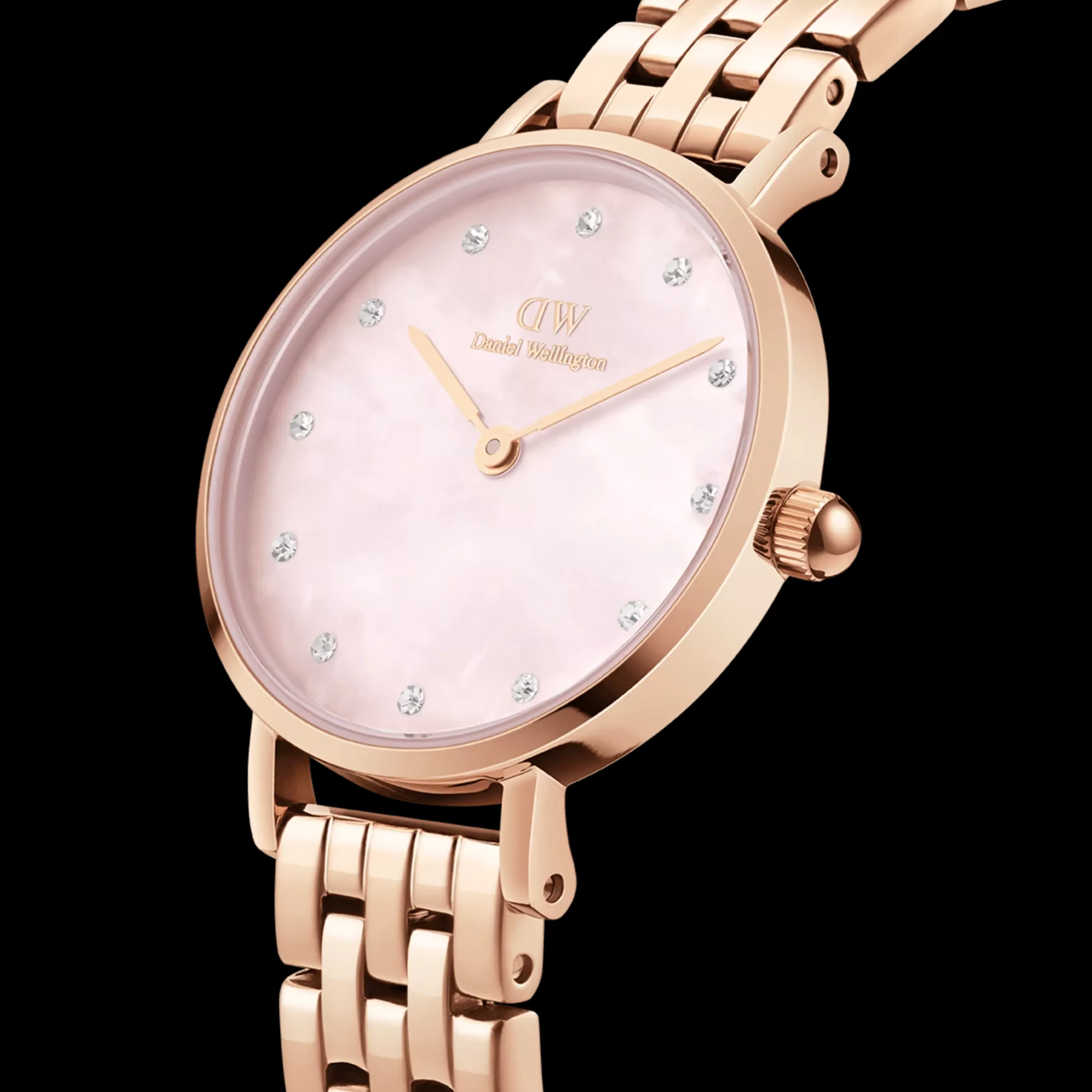 Daniel Wellington Women's Watches<Petite Lumine 5-Link Melrose Mop Rose Gold