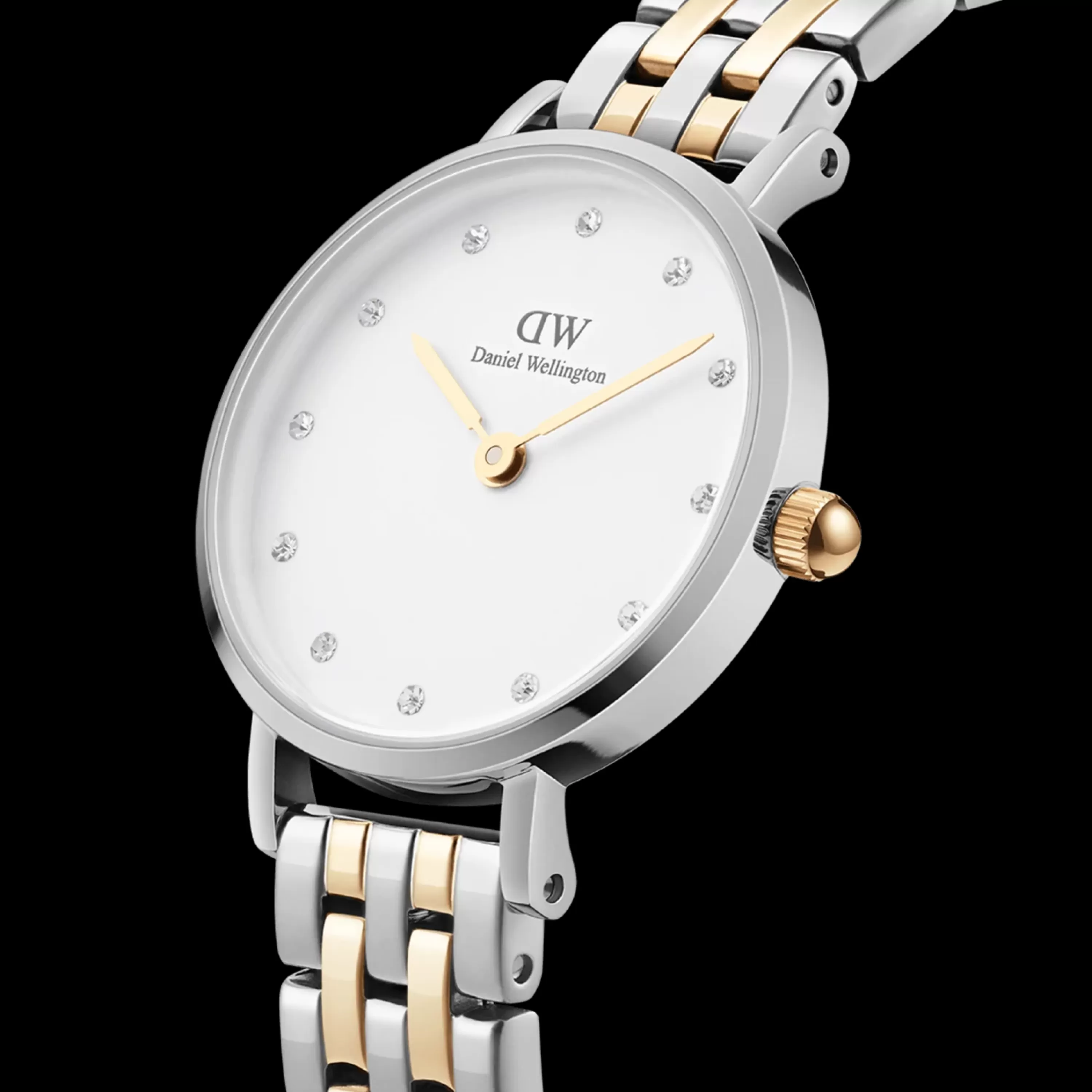 Daniel Wellington Women's Watches<Petite Lumine 5-Link Two-Tone Silver