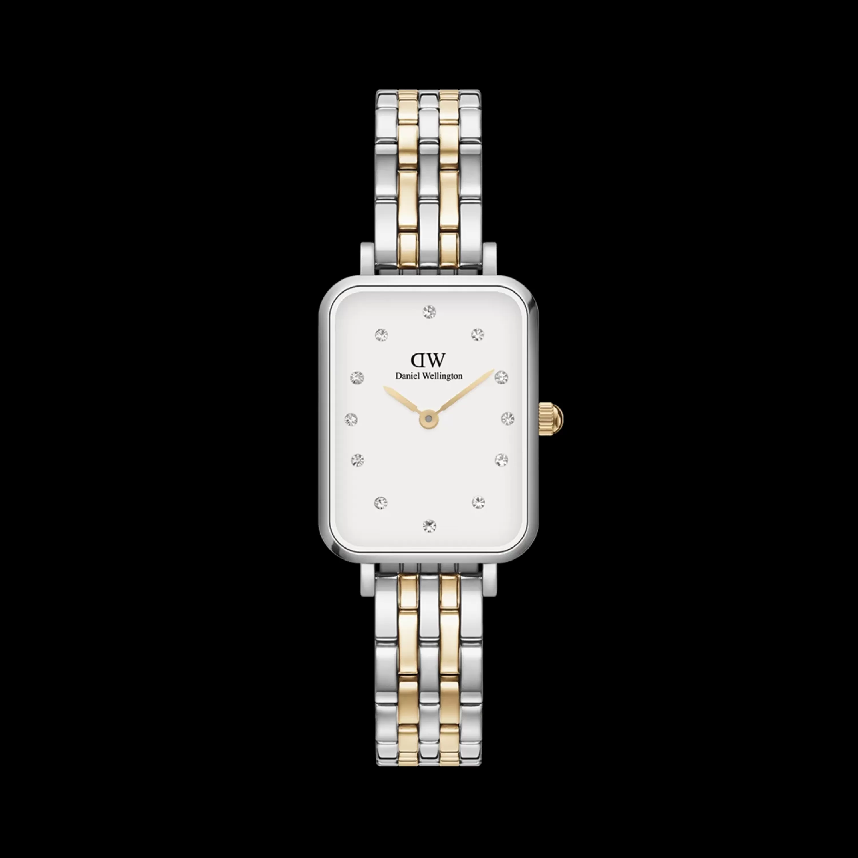 Daniel Wellington Women's Watches<Quadro Lumine 5-Link Two-Tone Silver