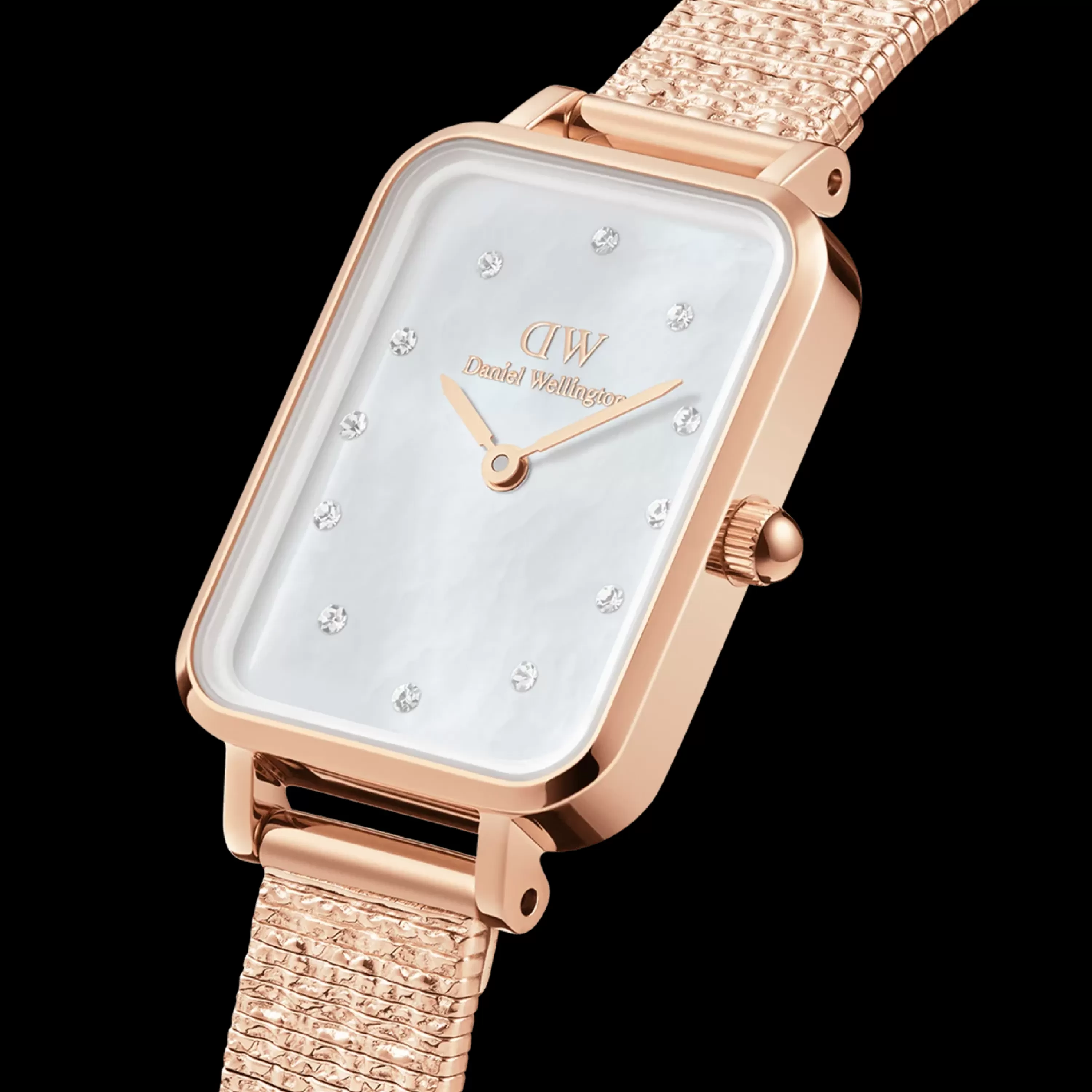 Daniel Wellington Women's Watches<Quadro Lumine Pressed Piano Mop Rose Gold