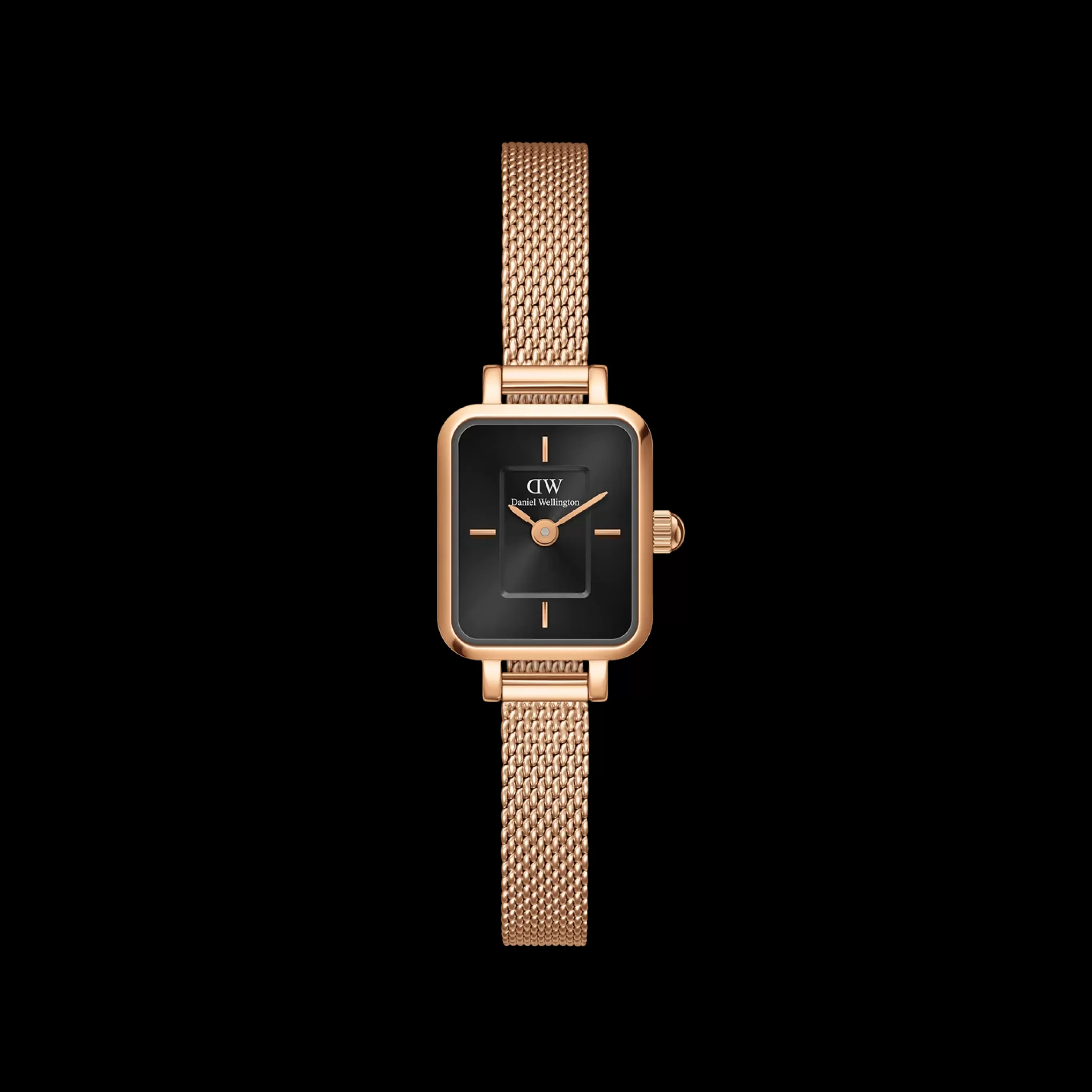 Daniel Wellington Women's Watches<Quadro Mini Melrose Onyx Rose Gold