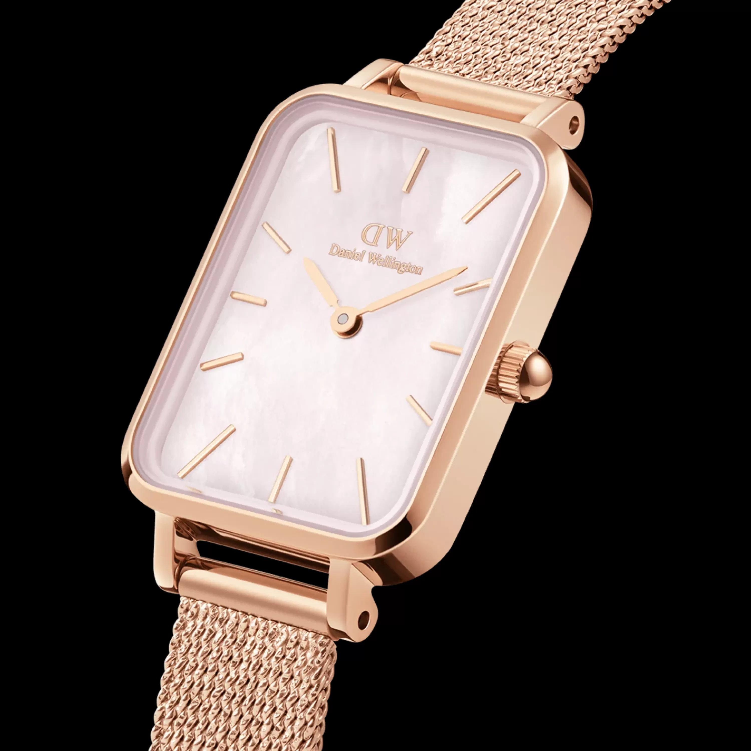 Daniel Wellington Women's Watches<Quadro Pressed Melrose Mop Rose Gold