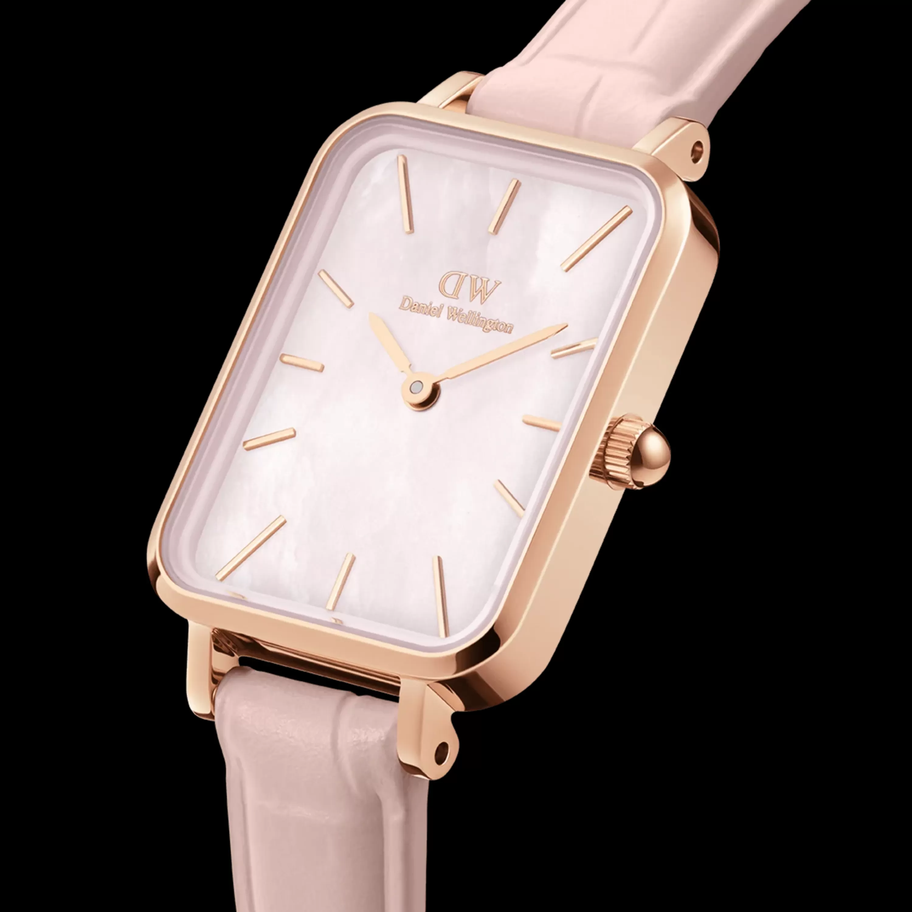 Daniel Wellington Women's Watches<Quadro Pressed Rouge Mop Rose Gold